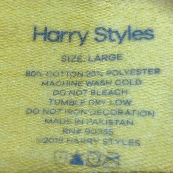 Harry Styles Kiwi Yellow I'm Having Your Baby Pullover Sweatshirt Sweater Top L - Picture 5 of 5